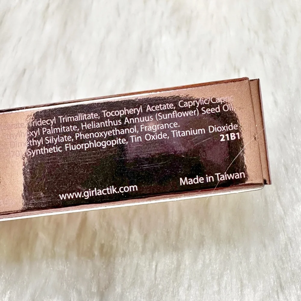 NIB Girlactik Gloss Amour in Crystal Love Clear Pink Full Size 5.5ml